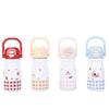 Copo de Palha Infantil com Alça em Estoque, Garrafa Térmica de Aço Inoxidável 316, Alto Valor Estético, Garrafa de Água Portátil Fofa para Meninas, Personalizável