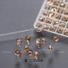 Joyería de diamantes para arte de uñas color seda forma de fondo puntiagudo mixto color champán pedrería rojo neto diamante explosivo joyería para uñas