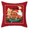 Funda de Almohada Navideña Transfronteriza para el Hogar con Estampado de Papá Noel, Funda de Almohada de Cuero de Durazno, Nuevo Cojín de Amazon