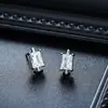 Brincos Cluster de Diamante Cheio de Novo Estilo Transfronteiriços para Homens, Modernos e Versáteis, Brincos de Flor de Íris em Forma de Cruz de Alto Padrão para Mulheres