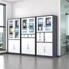 Armário de arquivo de alta qualidade armário de ferro escritório com chave cinza-branco armazenamento multicamadas armazenamento de arquivo armário de documentos armário