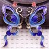 L60794 Cobre Hecho a Mano DIY Color Azul Bicolor Punto Jade Accesorios Básicos Adorno para el Cabello Material Hanfu 18*38mm