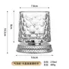 Copo de uísque de cristal giratório em formato de estrela, um design elegante e luxuoso com base de cristal, perfeito para aliviar o estresse e apreciar destilados.