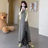 2026 Nuevo Conjunto de Dos Piezas de Punto para Maternidad Talla Grande: Vestido Camisola de Maternidad + Cárdigan