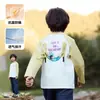 Camiseta de Manga Larga Antibacteriana Transpirable de Algodón para Niños Hall Estilo Montaña Bloque de Color Primavera/Otoño Top para Niños Camiseta para Niñas
