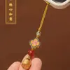 Nuevo estilo chino Lanyard para teléfono Llavero Colgante pequeño Tendencia Nacional Llavero Bestia Devoradora de Dinero Colgante Dios de la Riqueza Encanto en