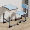 Escritorios y Sillas Ajustables Engrosados para Estudiantes de Primaria y Secundaria, Adecuados para Clases de Entrenamiento y Tutorías, Modernos Escritorios de Estudio Minimalistas con Almacenamiento
