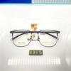 8905 gafas de montura completa informales de negocios para hombre al por mayor, montura de gafas de titanio semiligera, montura de gafas de acero plástico súper elástica, patas resistentes para gafas