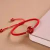 Suministro directo de fábrica pulsera de hebilla de seguridad de cinabrio arena dorada púrpura hebilla de pan estilo chino joyería para niños y niñas en el año de nacimiento