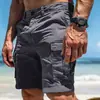 Pantalones Cortos de Trabajo Multibolsillos Estilo Europeo y Americano Transfronterizos para Hombre, Nuevos Shorts Casuales de Playa Verano 2025