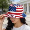 Sombrero de Cubo con Estampado de Bandera del Día de la Independencia de EE. UU. para Hombres y Mujeres, Sombrero para el Sol con Protección Solar, Fuegos Artificiales, Festival de la Estatua de la Libertad