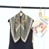 Nuevo Pañuelo Cuadrado de Terciopelo Impreso por Ambos Lados para Mujer, Estilo Coreano Retro Patrón de Espiga 90 Pañuelo de Seda con Elegante Chal Lote