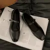 Cross2026 Otoño Nuevo Zapatos Mary Jane de Punta Cuadrada Bajos Tacón Plano Suela Plana Suela Suave Zapatos Individuales Correa Única Correa con Hebilla Zapatos para Mujer