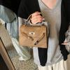 Bolsa Feminina Têxtil Design Trendy Bolsa Feminina Nova Bolsa Transversal de Ombro Bolsa Kelly Nicho Popular na Internet Versátil 2024