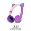 Auriculares estéreo Bluetooth con orejas de gato de dibujos animados P47M, luminosos, con explosiones transfronterizas, venta directa de fábrica MZ-47