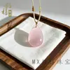 Colgante de Ojo de Gato Color Hielo de Alta Calidad Colgante de Ojo de Gato Rosa Colgante de Gota de Agua Color Champaña Oferta Especial para Transmisión en Vivo en Puesto Callejero