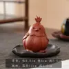 Mascota de Té de Arcilla Púrpura Zorro de Nueve Colas Adorno Creativo, Se Puede Usar para Juego de Té, Decoración de Mesa de Té Inspirada en Zen, Adorno Pequeño