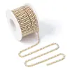 Cadena de Garra de Perla Cifrada Color AB de 2 mm a 6 mm Cadena de Garra con Strass Base Dorada y Plateada Taladro de Garra Cadena Pegatina para Teléfono Móvil DIY Venta al por Mayor