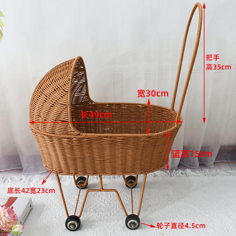 棕色婴儿推车尺寸图