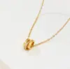Diseño Simple, Círculo de Diamantes Único de Nicho Colgante Cadena para Clavícula, Acero de Titanio para Viajes Diarios Collar al por Mayor