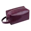 Necessaire Masculina de Couro Sintético Transfronteiriça, Bolsa Portátil para Armazenamento de Skincare de Viagem, Bolsa Multifuncional para Armazenamento de Maquiagem para Viagens de Negócios