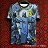 Venta al por mayor transfronteriza de camisetas de fútbol de edición especial brasileña, uniformes de entrenamiento de estilo antiguo (local y visitante), ropa deportiva transpirable de manga corta para verano