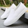 Sapatos Brancos de Verão para Homens e Mulheres, Adequados para o Trabalho, Sapatos de Enfermagem Slip-On Antiderrapantes de Solado Plano, Branco Puro e Preto