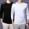 [Envio Rápido] Camiseta Masculina de Manga Longa, Roupa Íntima Masculina de Outono, Corte Amplo, Camada Base Elástica, Camiseta Masculina Estampada