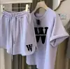Conjunto Esportivo Casual de Shorts de Manga Curta com Estampa de Rosto Sorridente Transfronteiriço Feminino Emagrecedor Solto Estilo Coreano Conjunto de Duas Peças Estudante Tendência