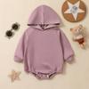 Unissex Infantil Transfronteiriço Bebês Cor Sólida Marrom Roxo Branco com Capuz Primavera, Verão e Outono Três Estações Manga Longa Chapéus Triangulares