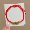 Pulseira de Alta Qualidade Estilo Zongzi 2026 Nova para o Festival do Barco-Dragão, Pulseira de Fio Colorido Estilo Xizang com Pingente de Paz, Corda de Mão Estilo Étnico