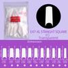 Uñas Postizas para Nail Art Transfronterizas, 500 Piezas, Uñas Postizas Transparentes, Calcomanías para Uñas con Diseño de Pipa de Agua en Bolsa, Estilo Minimalista, Venta Caliente Transfronteriza