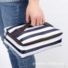 Bolsa Lonchera Simple Personalizada, Bolsa Lonchera de Poliéster Estampada a Rayas, Bolsa para Comida de Papel de Aluminio Ecológica, Bolsa para Bebidas Frías