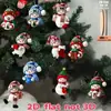 Transfronterizo 10 Piezas de Muñecos de Nieve Navideños en Varias Posturas Sosteniendo Regalos Navideños Adornos Navideños Hechos a Mano