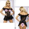 Comércio exterior lingerie sexy europeu e americano plus size transparente malha renda sexy transparente usar pijamas sexy multi-tamanho atacado