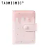 Lindo Gato Dopamina Pu Estilo Acordeón Portatarjetas con Múltiples Ranuras, Mini Compacto Pvc Ultra-Delgado Estuche para Tarjetas