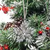 Colgante de Navidad Lazo Colgante de Aleación de Zinc Árbol de Navidad Colgante Pequeño Copo de Nieve Pedrería Metal Navidad Regalo Pequeño