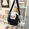 Lindo Bolso de Tela Pequeño de Dibujos Animados para Niña Bolso de Hombro Cruzado para Teléfono Móvil de Estilo Fresco Pequeño para Estudiante con Orejas Grandes para Mujer