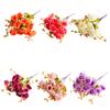 Atacado do Fabricante Flores Artificiais de Outono de Alta Qualidade 14 Cabeças Rosas Persas 7 Garfos Rosa Europeia Flores Artificiais de Seda