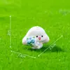 Paisagem em Miniatura Passeio de Primavera Fofo Cesta de Flores Coelho Estatueta Decoração DIY Ornamento de Jardinagem Acessório para Pendurar Pequeno Ornamento