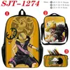 Lufei Qiao Ba estudiante Dibujo Animado Dibujo Animado tres piezas mochila bolso de hombro estuche gran capacidad traje bidimensional