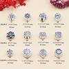 Acessórios de Prata Pura 999 Contas Espaçadoras 3D Retro de Personagens da Sorte Contas de Flor de Lótus Ameixeira Pulseira de Tecelagem DIY Acessórios de Joias