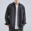 Chaqueta de Mezclilla Lavada Artística Estilo Hong Kong para Hombre Adolescente Corte Holgado Manga Larga Camisa Cárdigan Ropa de Abrigo Otoño Invierno