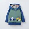 Otoño e Invierno Nuevo Creativo Europeo y Americano para Niños Sudadera con Capucha y Cremallera de Manga Larga Sudadera con Capucha y Cremallera Bordada de Dibujos Animados