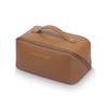 Bolsa de cosméticos de gran capacidad, estilo Ins, doble capa, de piel sintética, portátil, para viaje, con almohada