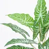 Planta de Simulación Hoja de Taro Planta Verde Decoración Palmera Areca Flor Artificial Planta en Maceta Artística Paisajismo Árbol del Dinero Hojas Biónicas de Plástico