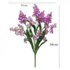 Cacho Simulado de Dez Hiacintos e Delfínios para Fotografia de Casamento, Decoração Elegante, Arte Floral para Casa, Atacado Transfronteiriço de Flores Artificiais