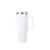 Taza Térmica de Viaje Aislada de 40 oz con Asa y Popote, Taza de Acero Inoxidable de Doble Pared al Vacío, Mantiene la Bebida Fría y Caliente, Termo para Café de Viaje