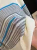 Suéter tejido a rayas de manga larga con cuello en V relajado para mujer, nuevo estilo de principios de otoño 2026, holgado, adelgazante, versátil, casual, top de moda