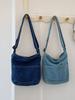Nuevo Estilo Coreano Ins Bolso Bucket de Mezclilla Lavada Bolso de Hombro para Estudiante Bolso Cruzado para Teléfono Móvil Moderno y Versátil